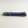 18 mm Nato Fabric / Leather Blue Red White