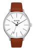Clique Leather 38mm Silver Brown