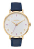 Arrow Leather 38 MM Gold Blue