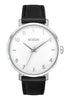 Arrow Leather 38 MM Silver White Black
